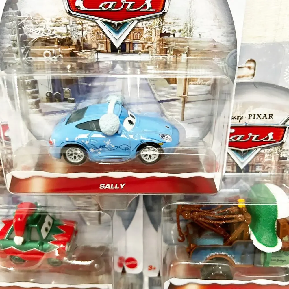 DISNEY Pixar Cars Christmas Holiday Winter Pack Kringle McQueen Doc Sally Mater